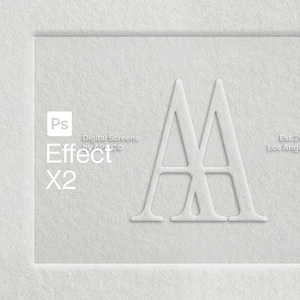 Em/Debossed Paper Logo Mockup PSD – Letterpress Effect for Photoshop