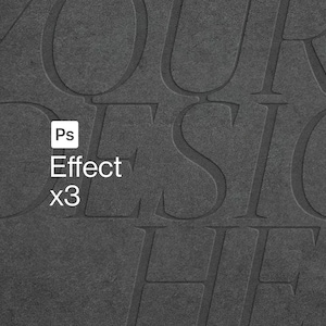 Mockup di logo in carta goffrata PSD – Effetto tipografico piatto per Photoshop