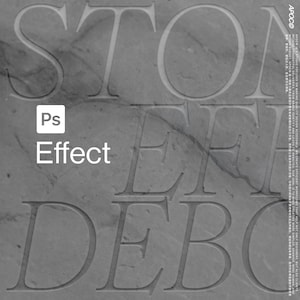 Debossed Logo on Stone Mockup PSD – Engraved Effect for Photoshop