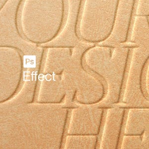 Debossed Logo on Leather Mockup PSD – Stamped Effect for Photoshop