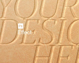 Debossed Logo on Leather Mockup PSD – Stamped Effect for Photoshop