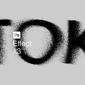 PSD Text Effekt – Noisy Smear Typografie, Abstrakter Dispositionstyp Effekt für Photoshop