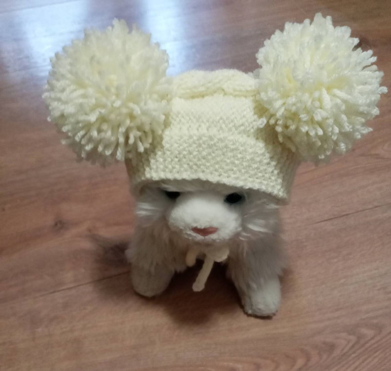 Knit dog hat for dog warmer dog beanie hat for small dog pug Etsy