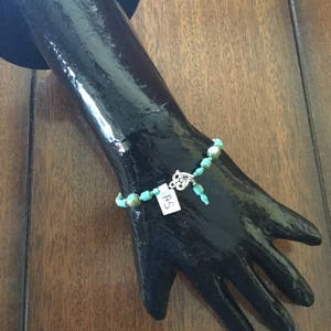 Imitation turquoise bracelet, turquoise bracelet, beaded bracelet