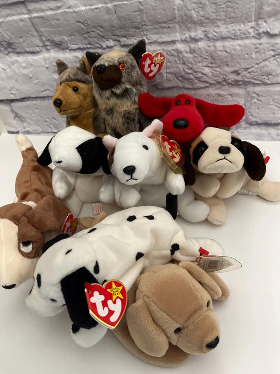 Ty Beanie Baby Dogs: Collectible Set of 9, Vintage Plush Toys - Etsy