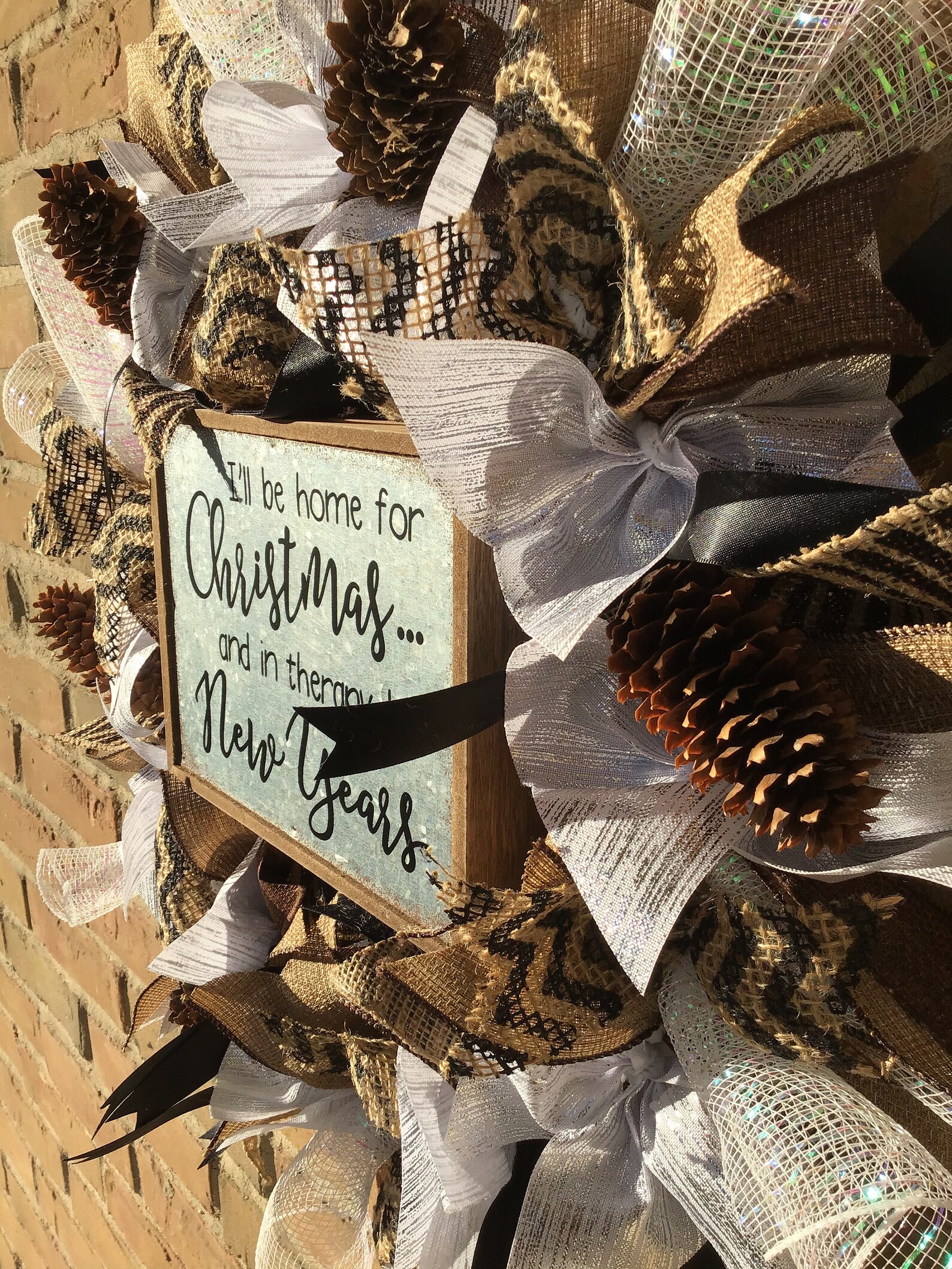 Christmas Wreath Xmas Wreath Xmas Humor Wreath Funny Etsy