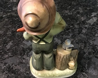 Napcoware Import Japan C-8749 Boy Chopping Wood, Napcoware