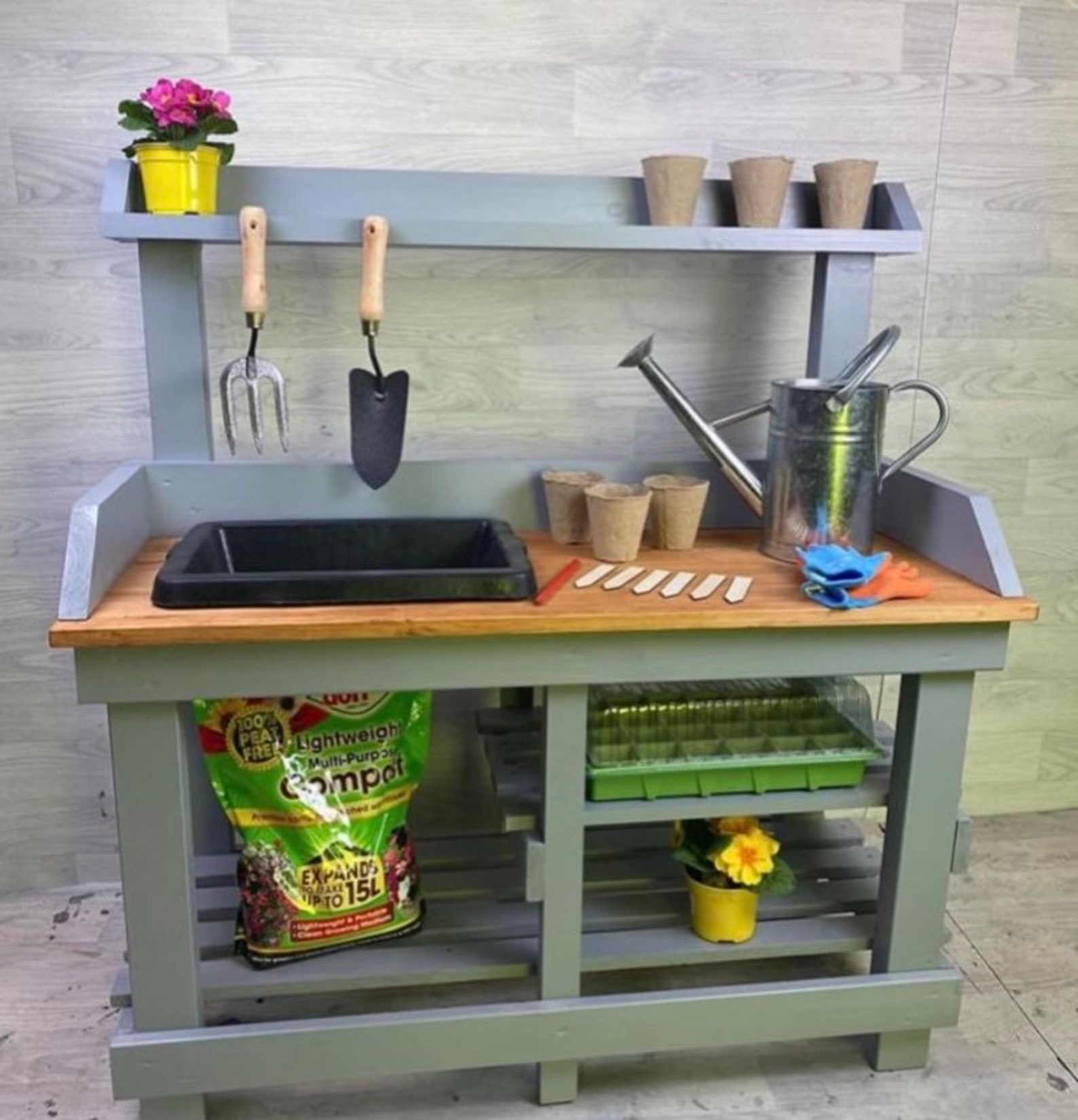 Kids Potting Table Garden Etsy