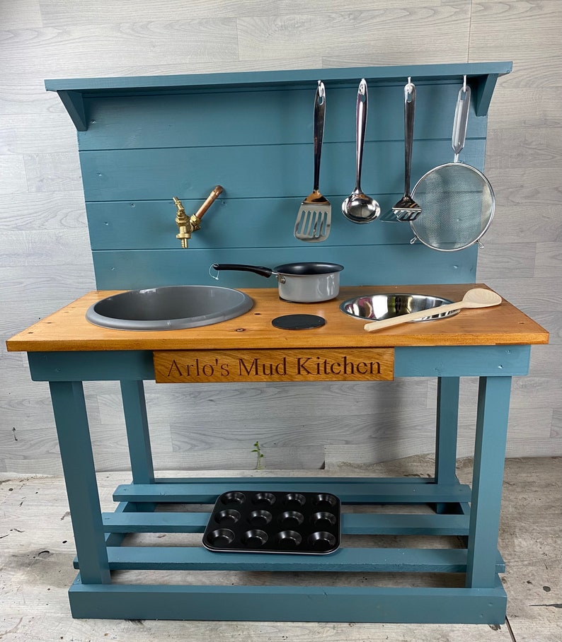 Mud Kitchen With Working Water Tap, Personalised Etsy UK