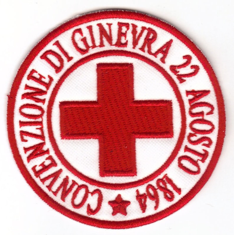 Patch ricamata termoadesiva Croce Rossa Italiana immagine 1