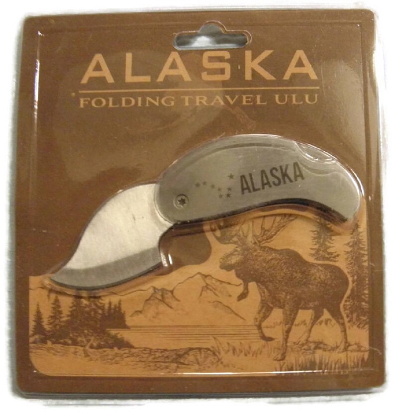 Original Alaskan Ulu Folding Pocket Knife Etsy