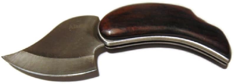 Rosewood Handled Folding Pocket Ulu Style Knife - Etsy