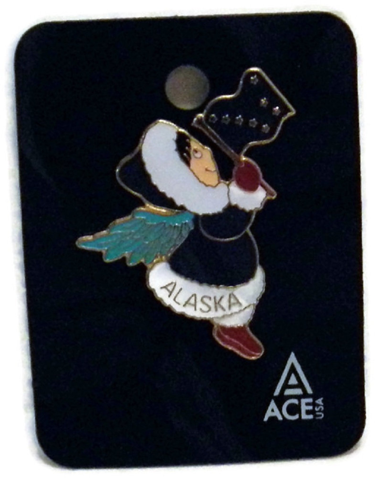 Alaskan Floating Eskimo Angel With Alaska Flag Lapel Pin Etsy