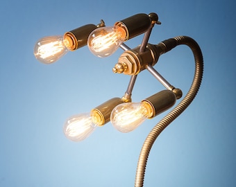 Industrial handmade  desk lamp | Steampunk lighting | Metal Art