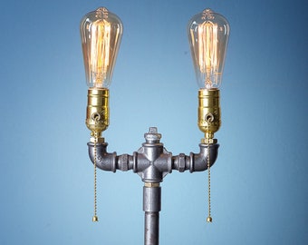 Handmade industrial desk lamp | Steampunk lighting | Metal Art