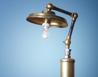 Handmade industrial desk lamp | Steampunk lighting | Metal Art
