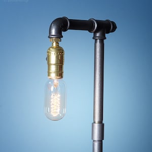 Table pipe lamp | Desk lamp | Rustic home decor | Edison Steampunk lamp
