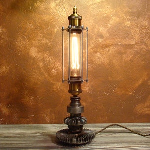 Metal cage desk light | Steampunk lamp | Industrial lights