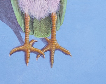 Sweet Feet ~ Watercolor Bird Giclée Art Print