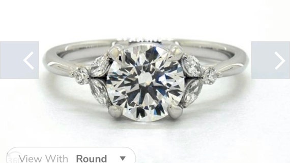 Custom Ring Order for 14k White Gold Engagement ring with customer's Lab Diamond