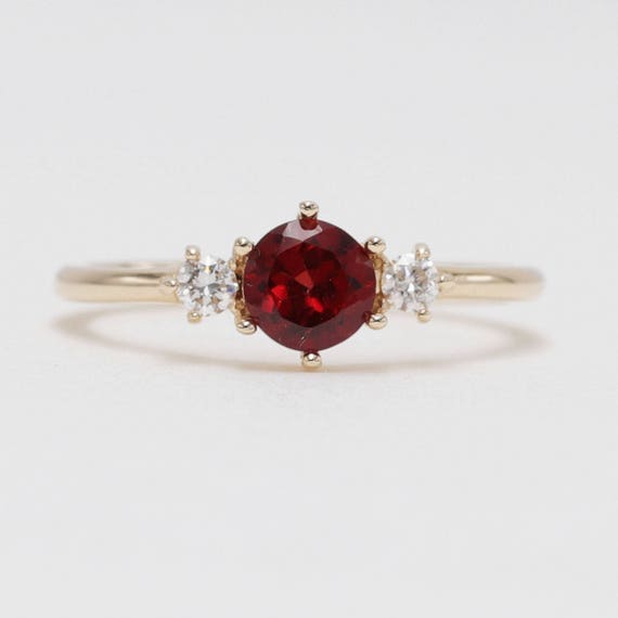 garnet and diamond ring