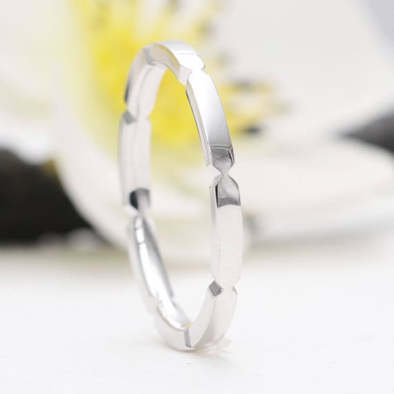 14K Gold Hexagon Ring/Geometric Band/Dainty Ring/Minimal Ring/Matching Band for Engagement Ring/Hexagon Wedding Band/ Promise Ring/Gift Ring