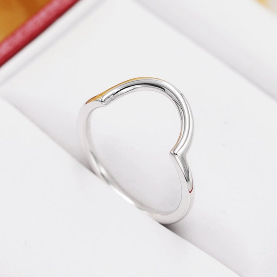 14K Solid U Curved Matching Band/ Contour Ring/Matching Band for Engagement Ring/Cuved Wedding Band/Unique Band/Wedding Band/Stacking Ring