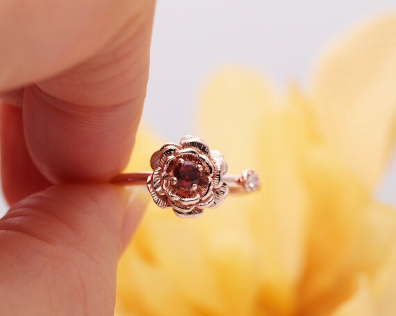 Garnet rose best sale ring
