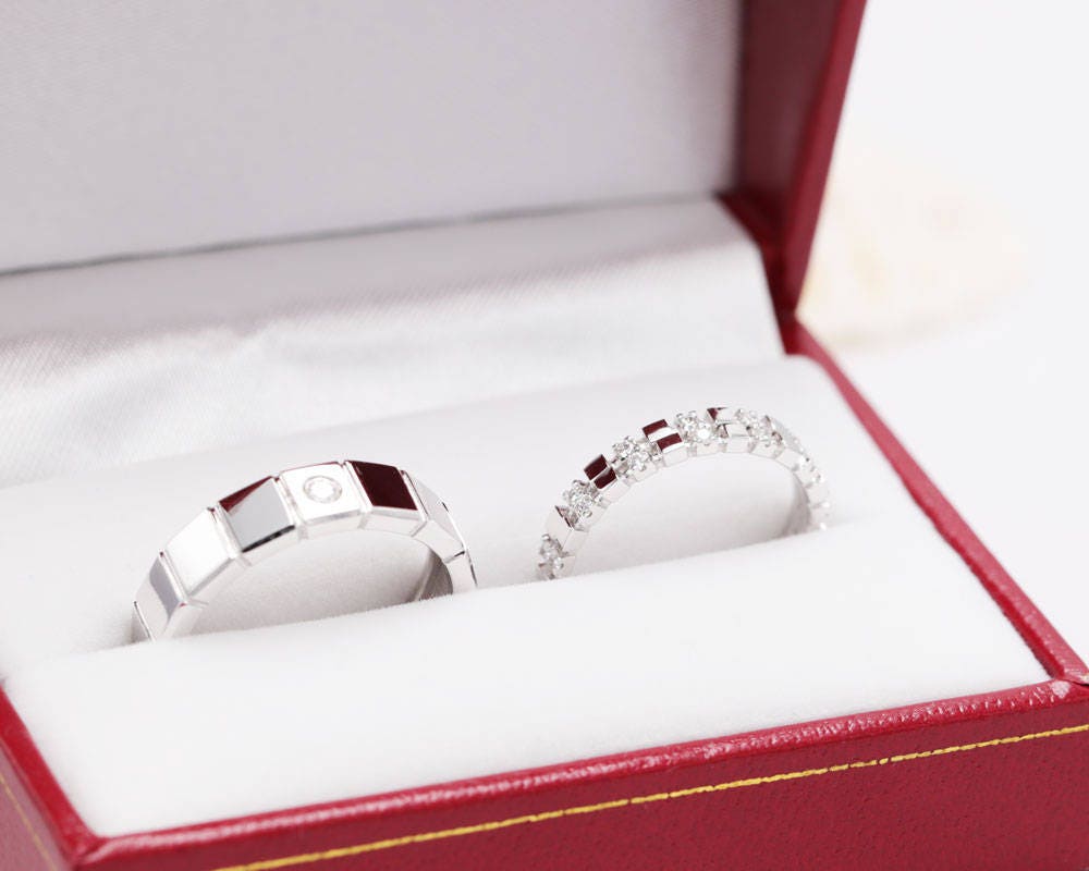 14K Gold Modern Couple Rings Set Couple Rings Price Promise