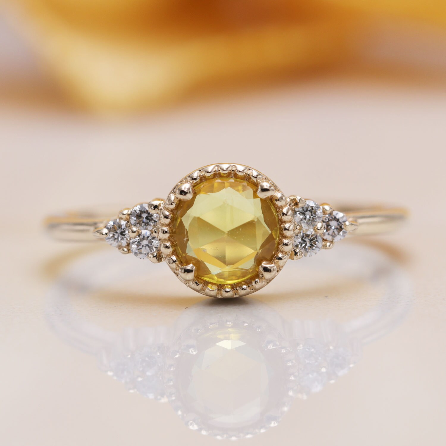 Yellow gem deals ring
