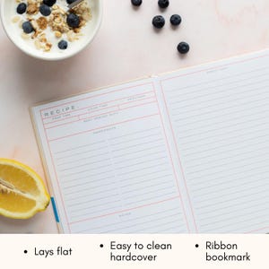 Lamare DIY Recipe Book – Blank Cookbook to Write in Your Own Recipes image 3