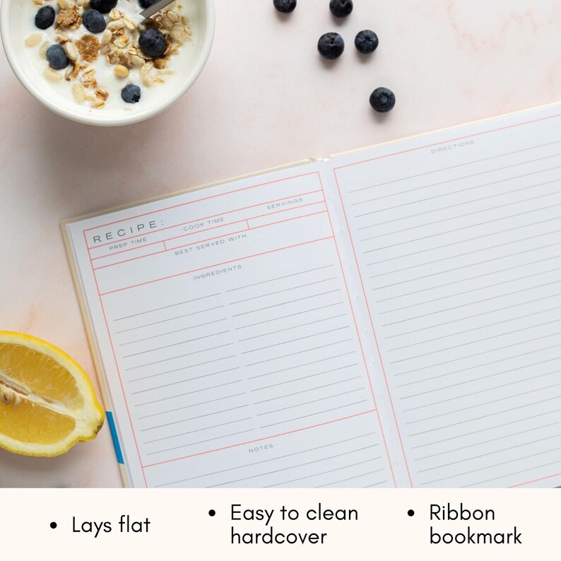 Lamare DIY Recipe Book – Blank Cookbook to Write in Your Own Recipes image 3