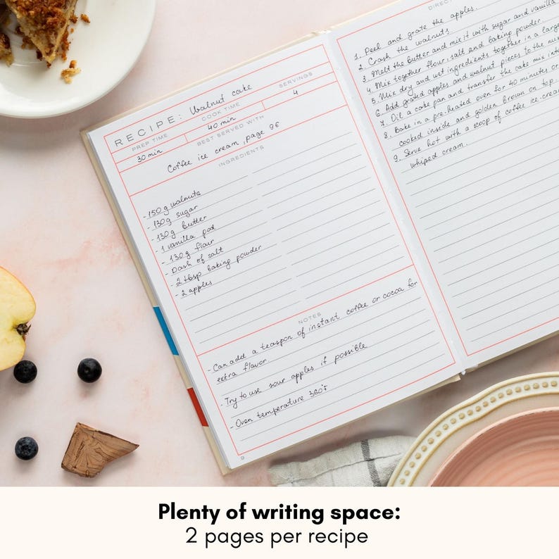 Lamare DIY Recipe Book – Blank Cookbook to Write in Your Own Recipes image 5