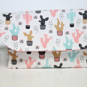 Cartera de pulsera de cactus, cartera de pulsera de 3 compartimentos, bolsas, embrague