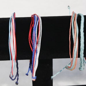 Waxed bracelets, Customizable, Friendship bracelets, Corded bracelets