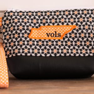 Tennessee Vols Wristlet, purse, handbag, fully customizable Flower with State