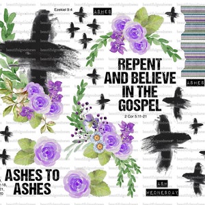 Ash Wednesday, Lent, Beautifulgoodnews, bible journaling, traceable, printable, faith, christian, sticker, art