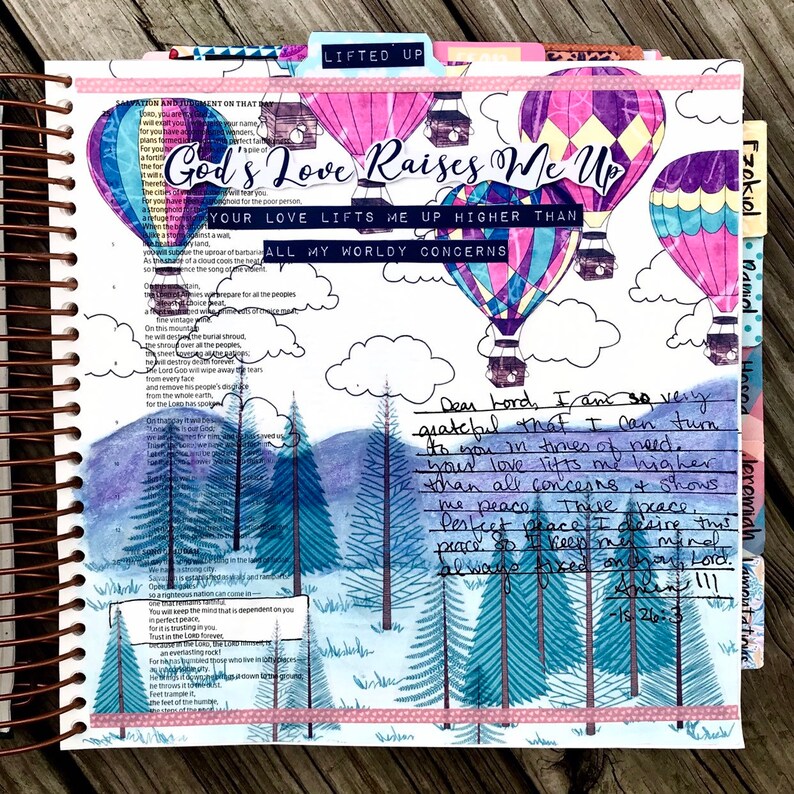 Pink Hot Air Balloons Beautifulgoodnews Bible Journaling Etsy