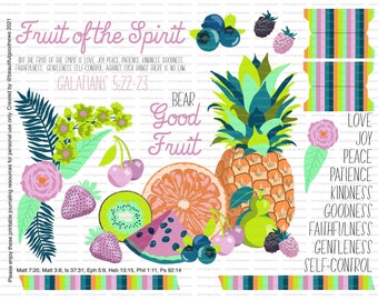 Fruit of the Spirit, beautifulgoodnews, bible journaling, traceable, printable, faith, christian, sticker, art