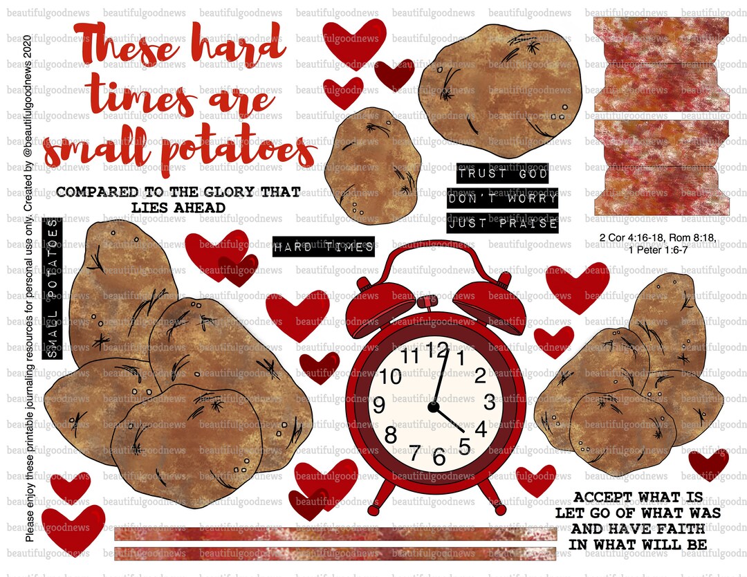 Small Potatoes, Beautifulgoodnews, Bible Journaling, Traceable