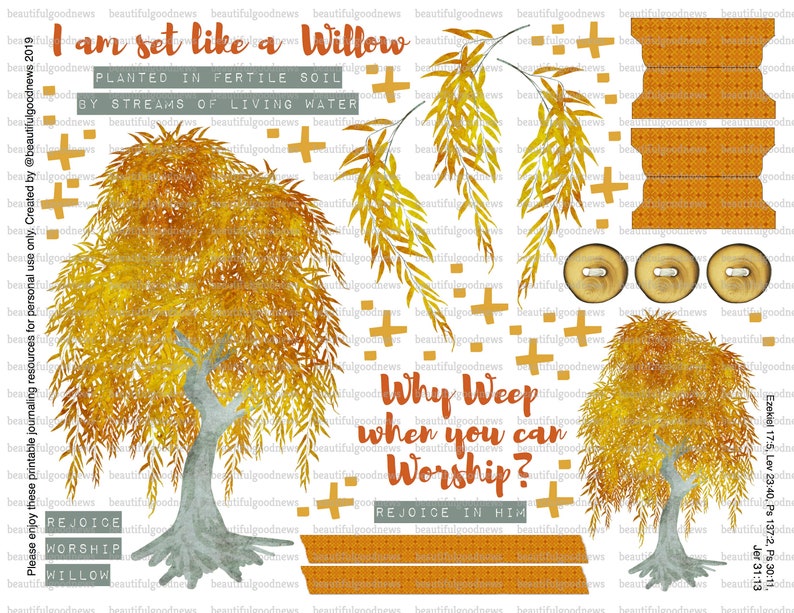 Willows of Worship Trees of the Bible Beautifulgoodnews Etsy