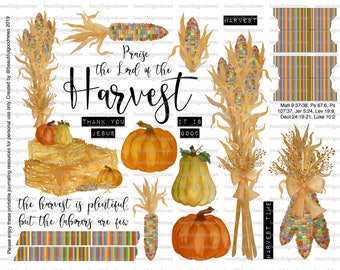 Harvest Time, Corn, Fall, beautifulgoodnews, bible journaling, traceable, printable, faith, christian, sticker, art