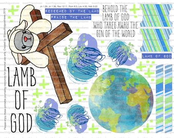 Behold the Lamb, Lamb of God, bible journaling, traceable, printable, faith, christian, sticker, art, grey, pink