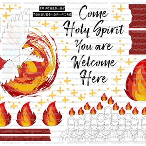 Pentecost, beautifulgoodnews, bible journaling, traceable, printable, faith, christian, sticker, art