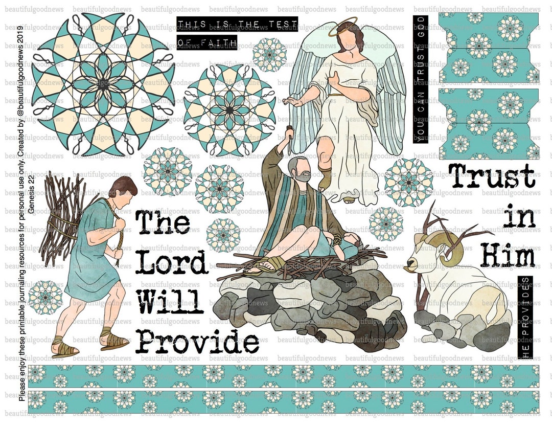 Test of Faith, Abraham and Isaac, Beautifulgoodnews, Bible Journaling