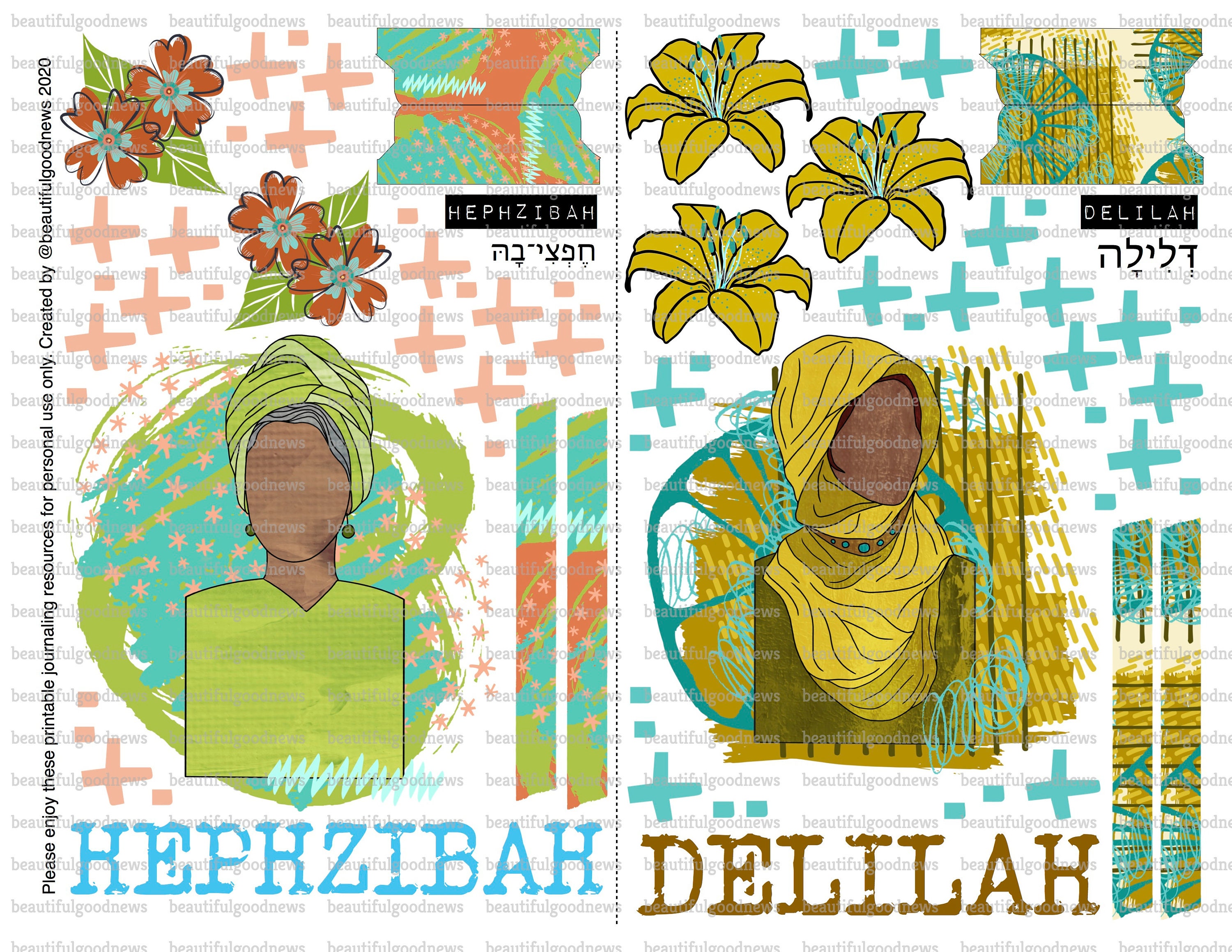 Women of the Bible Minis 24 Hephzibah and Delilah Etsy