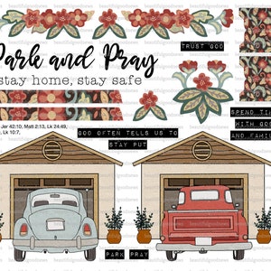 Park and Pray, beautifulgoodnews, bible journaling, traceable, printable, faith, christian, sticker, art