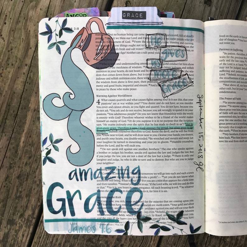 Amazing Grace Bible Journaling Traceable Printable Faith - Etsy