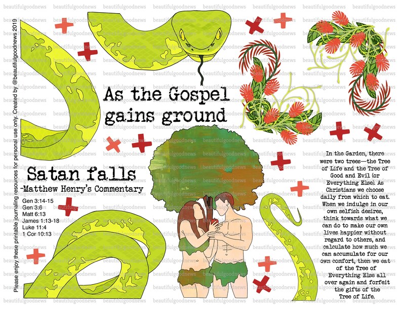 Adam and Eve Bible Journaling Traceable Printable Faith Etsy