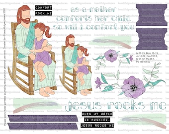 Jesus Rocks Me, Comfort, Beautifulgoodnews, bible journaling, printable, faith, christian